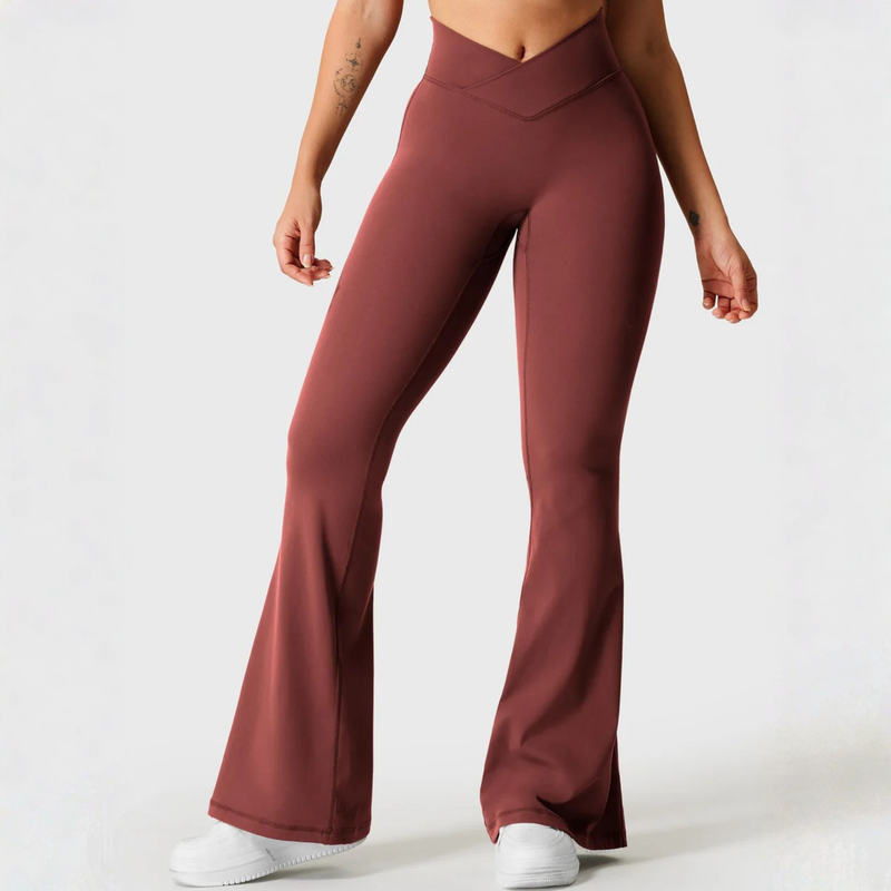 FOREVHERSOFT™ V-Wrap Flare Leggings